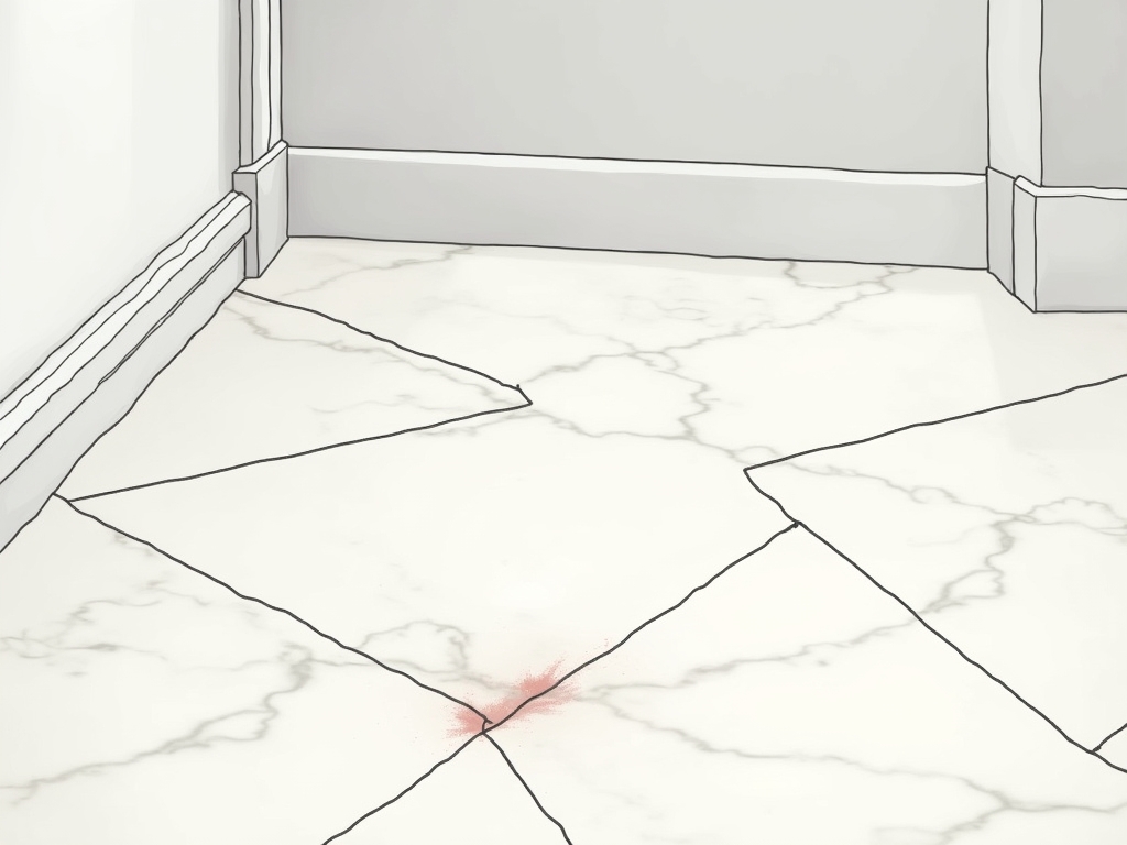 How to remove iron water stains from marble bathroom floor?
