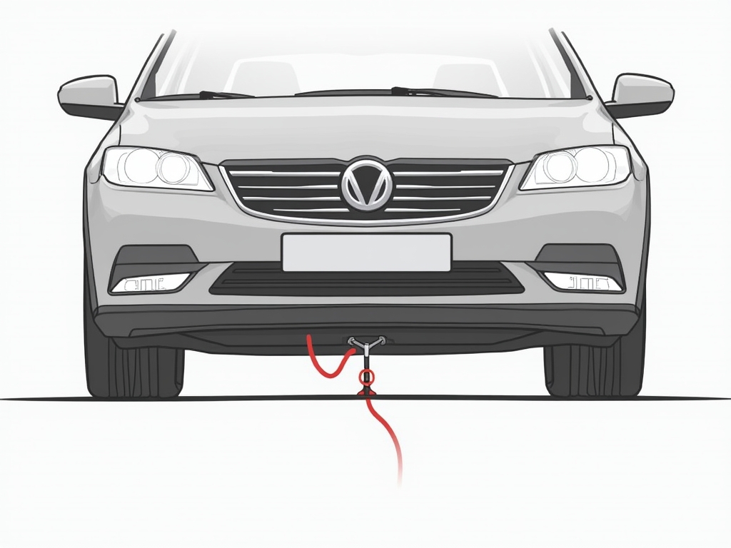 How/where to attach a tow cable on the underside of the car being towed?